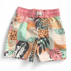 Cat & Jack Multi-Colored Boys Swim Trunks